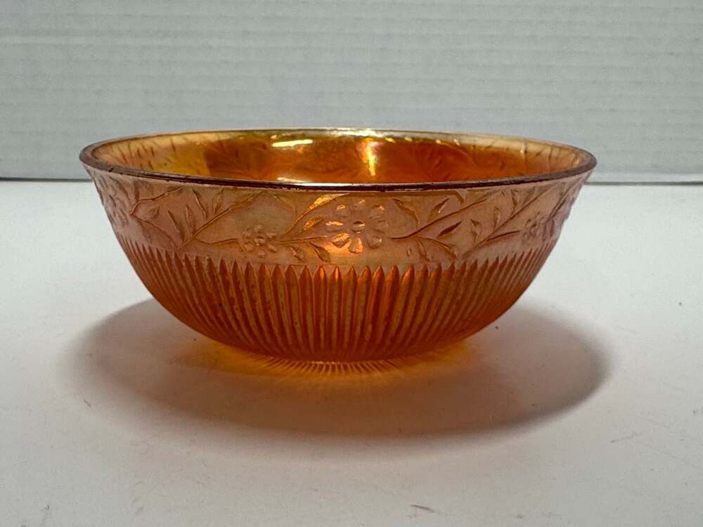 Vintage Imperial Glass Ohio Marigold Carnival Glass Berry Bowl
